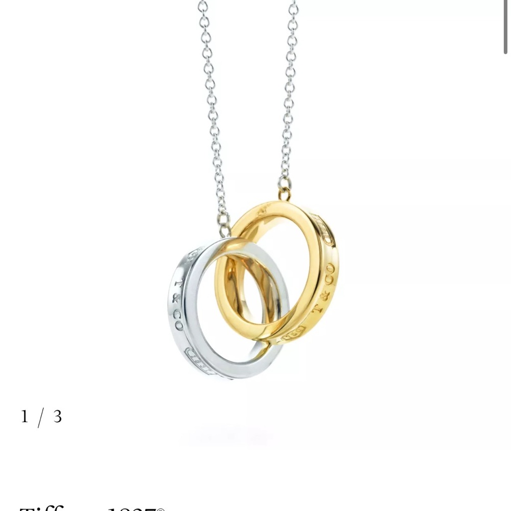 AUTHENTIC Tiffany & Co. 1837 Interlocking circle pendants. - Picture 8 of 11